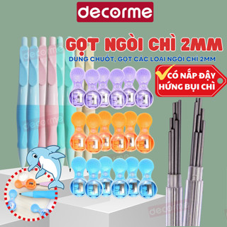 Gọt ngòi bút chì mini 2mm đồ chuốt bút chì bấm Decorme gọt chì tiện lợi cho học sinh giá rẻ - Lưỡi thép sắc bén không gỉ