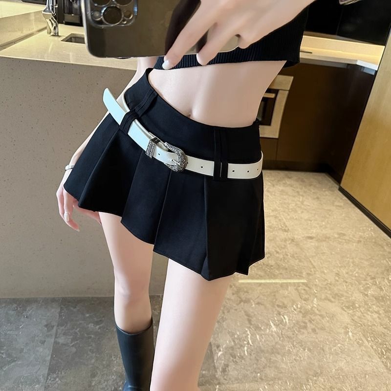 Chân váy xếp ly ngắn đẹp kèm đai lưng, chân váy ngắn dáng xòe ly to, chân váy tenis chất Tuyết Mưa cao cấp- 028HQ | BigBuy360 - bigbuy360.vn