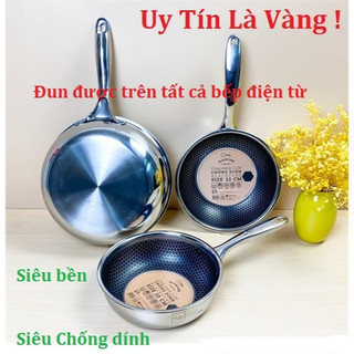Chảo Sâu Lòng Chống Dính Inox 304 Fivestar Blackcube 16/20/22/24/26/28cm 3 Lớp Đúc Liền Đáy Từ Siêu Bền