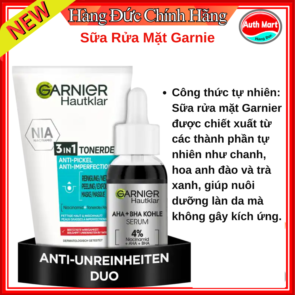 Sữa rửa mặt Garnier 150ml