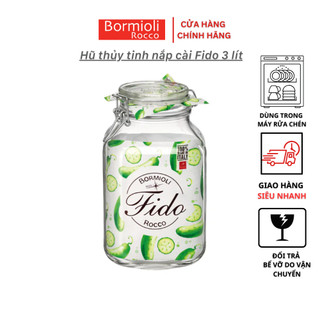 Hũ thủy tinh nắp cài Bormioli Rocco Fido 2 lít & 3 lít dùng muối chua, ngâm dấm, ngâm rượu