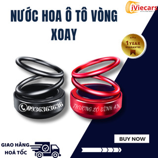 Vòng nước hoa khắc cá nhân iviecars vòng xoay vô cực kim loại, con quay vô cực quay bằng năng lượng mặt trời