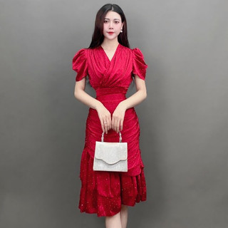 Đầm nữ thiết kế H7 VQLady đính đá dự tiệc sang chảnh