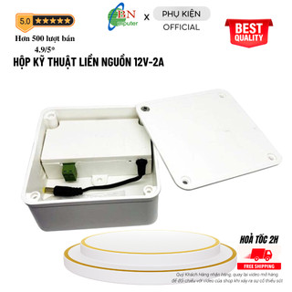 Hộp kỹ thuật liền nguồn 12v-2a bảo hành 12 tháng