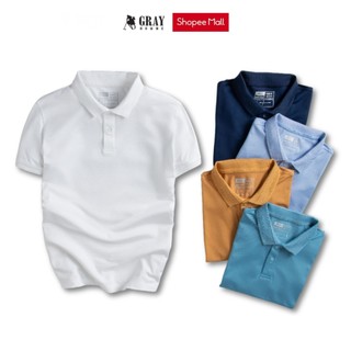 Áo polo nam grayhomme chất thoáng khí thoải mái vải cotton trơn basic tpg3020