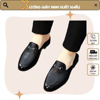 Giày sục da nam đẹp giá rẻ, da nhám lì siêu bền mã L217