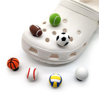 Set 7 sticker hình bóng gắn dép crocs dép sục
