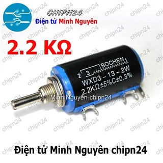 [1 CÁI] (F39) Biến trở WXD3 2K2 (WXD3-13-2W) (Biến trở Chiết áp tinh chỉnh xoay 10 vòng)