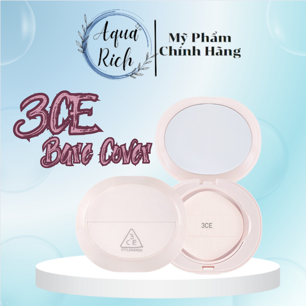 [Mới] Phấn Nước 3CE Bare Cover Cushion 15g SPF40/PA++ [P01 - N01 - N02]