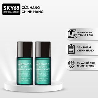 [MINI SIZE] Combo 2 Nước Hoa Hồng Giảm Mụn Some By Mi AHA-BHA-PHA 30 Days Miracle Toner 6mlx2