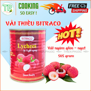 Vải thiều đóng hộp - vải ngâm nước đường bitraco - 1 hộp 565g