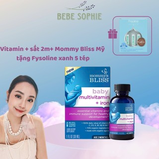 ( 𝐗𝐚́𝐜𝐡 𝐚𝐢𝐫 ) Vitamin Tổng Hợp Chứa Sắt hữu cơ Mommy's Bliss - cho bé từ 2 tháng