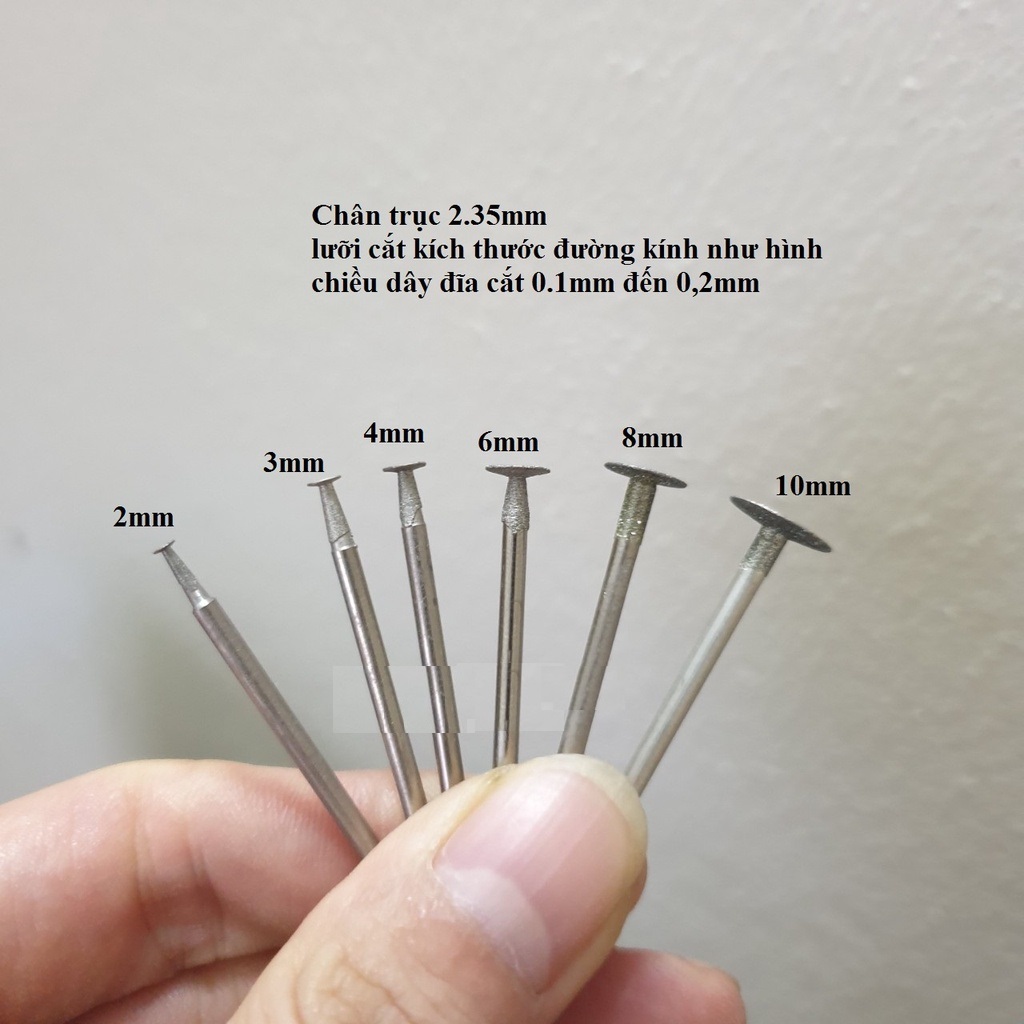 Mũi cắt, mũi mài nhỏ (cán 2.3mm) lưỡi căt mini siêu mỏng