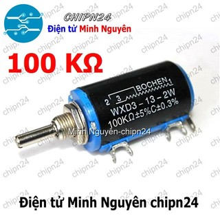 [1 CÁI] (F40) Biến trở WXD3 100K (WXD3-13-2W) (Biến trở Chiết áp tinh chỉnh xoay 10 vòng)