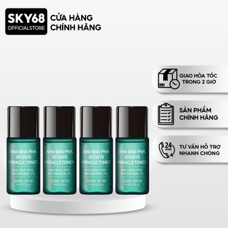 [MINI SIZE] Combo 4 Nước Hoa Hồng Giảm Mụn Some By Mi AHA-BHA-PHA 30 Days Miracle Toner 6mlx4