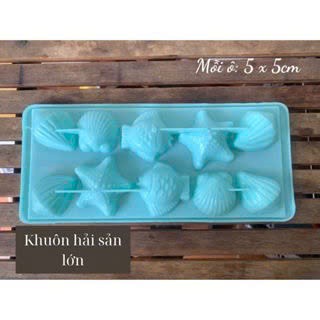 Khuôn thạch rau câu/ đá/ phô mai/ trái cây 10 hình ốc sò hến cá sao biển