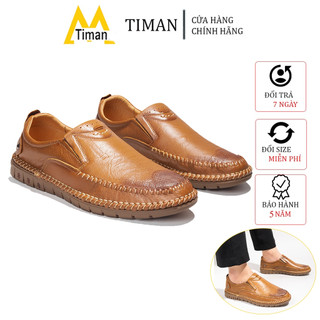 Giày nam lười chất liệu da bò tây phong cách công sở thiết kế mọi cao cấp bảo hành 5 năm NT94 TIMAN