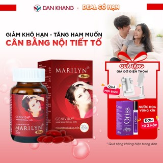 Viên uống nội tiết tố nữ Marilyn Plus giảm khô hạn tăng sinh lý nữ điều hòa kinh nguyệt hộp 30 viên