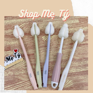 (Tách lẻ) Bộ/ set 5 cọ mút xốp bọt biển 2 trong 1 dùng cọ bình sữa kiêm cọ núm ti Grosmimi / Moyuum / TGM