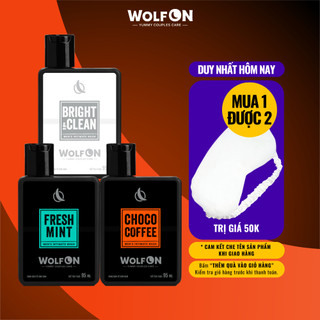 Dung Dịch Vệ Sinh Nam Giới Wolf ON Hương Thơm Nam Tính Khử Mùi Sạch Khuẩn 95ml