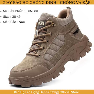 Giày bảo hộ thể thao chống đinh, chống va đập DINGGU chất liệu da lộn