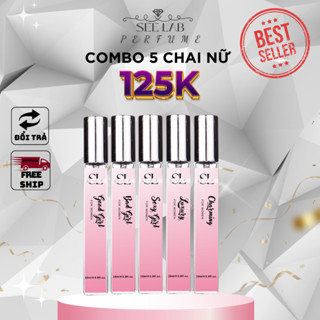 (Tặng 1c nước hoa 10ml mùi ngẫu nhiên) Combo 5 chai nước hoa nữ Quyến rũ, Sang trọng, Nổi bật - Seelab Perfume