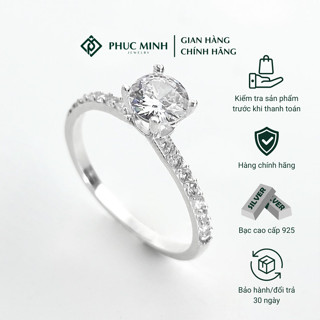 Nhẫn bạc nữ Phúc Minh Jewelry đính đá đơn giản cá tính PMJS0324N - Nhẫn bạc ta cao cấp