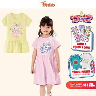 Váy bé gái mùa hè Rabity 93043 đầm thun cotton cao cấp cho bé gái unicorn ngựa pony cho bé gái