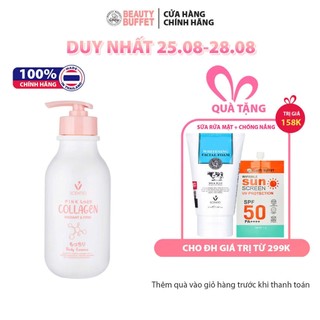 Tinh chất dưỡng trắng và sáng mịn da Beauty Buffet Scentio Pink Collagen Body Essence 350ml