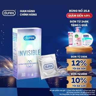 Bao cao su Durex Extra Thin Extra Lubricated 10 bao