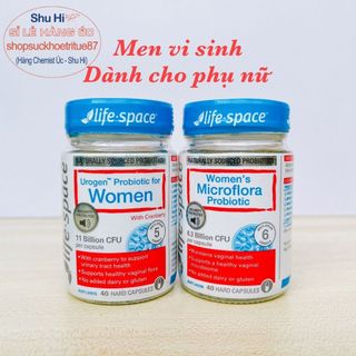 Men vi sinh cho phụ nữ life space urogen probiotic for women 40 viên, men women lifespace, men microflora life space úc