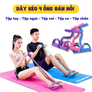 Dây kéo tập bụng GYM_YOGA kháng lực tập tay tập mông, dây đàn hồi cao su tập thể dục tại nhà