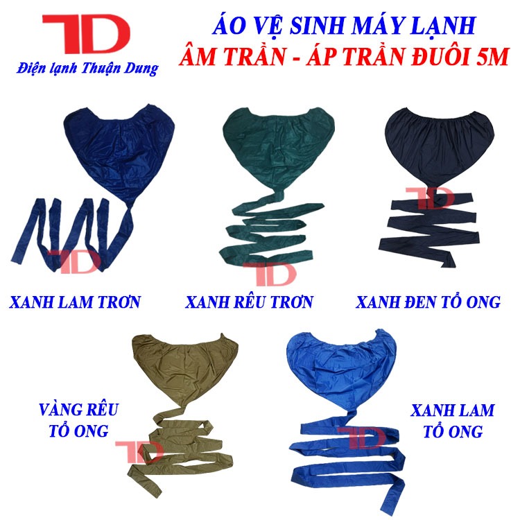 Áo vệ sinh máy lạnh âm trần, túi vệ sinh, bạt bảo dưỡng điều hoà tặng dây xỏ, TD Điện lạnh Thuận Dung