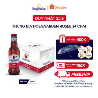 Bia Hoegaarden rosée thùng 24 chai (248ml/chai)