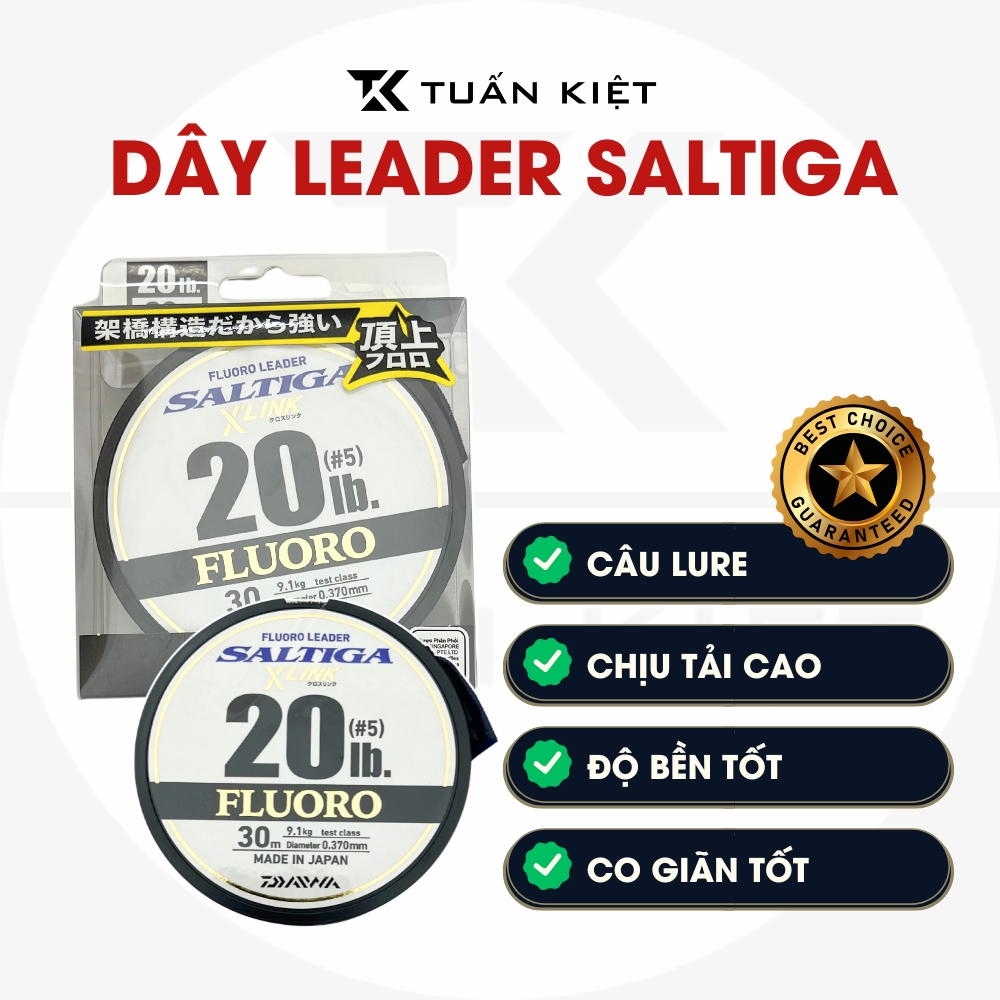 Dây Leader FluoroCarbon Daiwa Saltiga XLink - Tuấn Kiệt Fishing