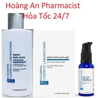 Fixderma FCL Alpha Beta Acne Cleanser & Gel Sữa rửa mặt cho da dầu mụn