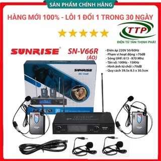 Micro cài áo, đeo tai choàng đầu Sunrise SN-V66R âm thanh trung thực, độ nhạy cao - micro cài áo