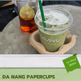 Combo 100 ly nhựa PET kèm nắp uống trực tiếp size 360/500/700ml