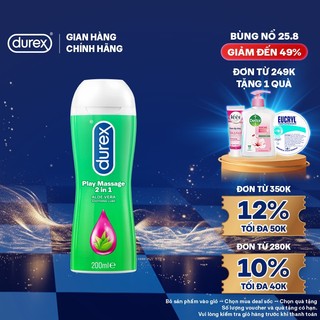 Gel bôi trơn Durex Play Massage gốc nước 200ml/chai