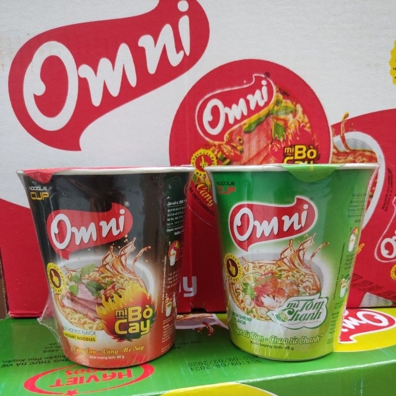 Mì Tôm Chanh/ Bò Cay  Omni CỐC  65g (Combo 3 cốc)