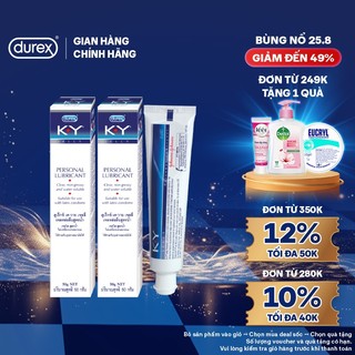 Bộ 2 gel bôi trơn Durex K-Y Jelly 50g/hộp