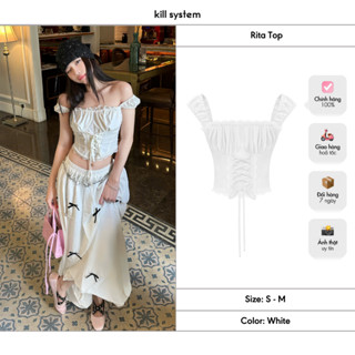 Áo Croptop trễ vai Rita đan dây Killsystem