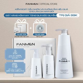 Bộ sản phẩm vệ sinh nam sữa rửa mặt sữa tắm và bọt vệ sinh fanmen combo quà tặng nam hoàn hảo