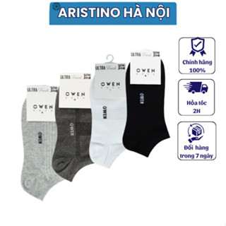  Tất vớ nam OWEN cổ ngắn dưới mắt cá chân không hôi không xù lông thoáng khí TAT04 