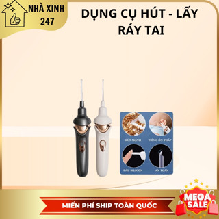 Dụng cụ lấy ráy tai có đèn, hút ráy tai đầu hút silicon mềm không gây xước tai, êm ái cho bé sử dụng.MÃU MỚI NHẤT