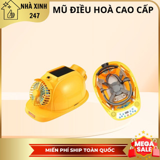 Mũ bảo hộ có quạt điều hoà, năng lượng mặt trời- Nón bảo hộ có quạt chống nước, có bảng điều khiển AI thông minh