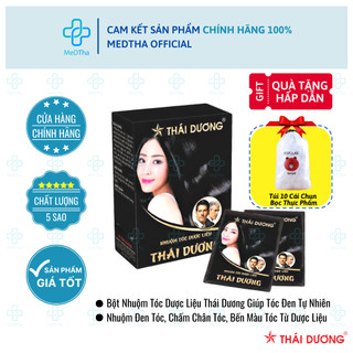 Nhuộm Tóc Đen Dược liệu Thái Dương - Giúp Tóc Đen tự nhiên, Nhuộm Đen Tóc Bạc và Chấm Chân Tóc