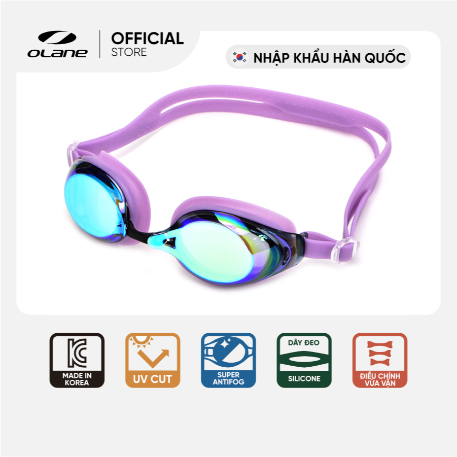 Kính Bơi Tráng Gương OLANE 505M Khung Nhìn Rộng Chống UV400 Chống Sương Mù cho…