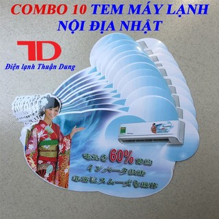 Combo 10 tem máy lạnh nội địa nhật mẫu 2