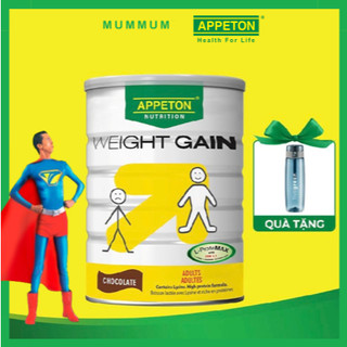[MUA LÀ CÓ QUÀ] Sữa bột Appeton Weight Gain người lớn vị Chocolate và Vani 900g